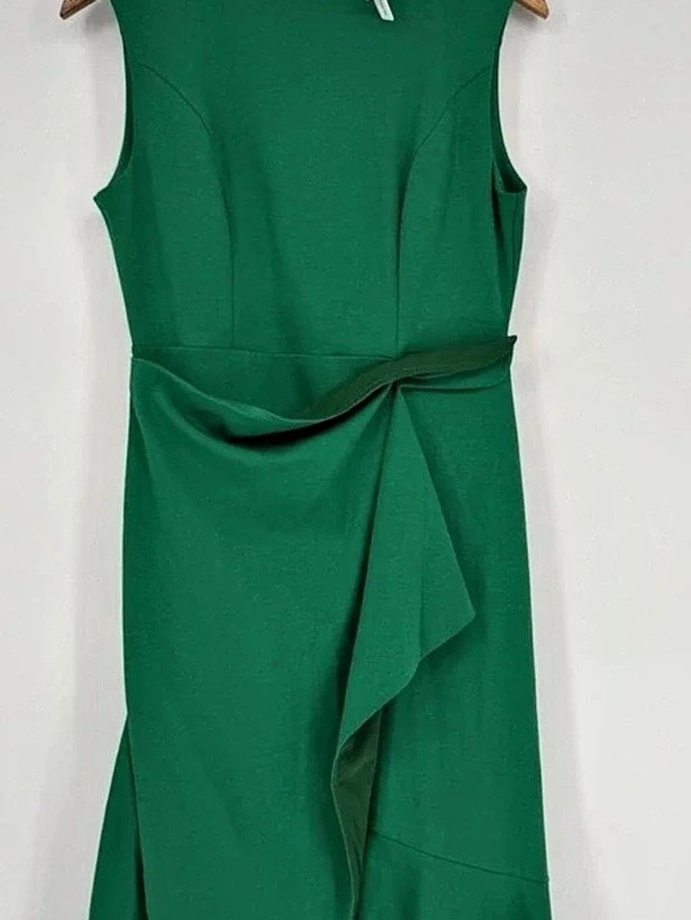 FEHAUTE Draped Midi Dress in Green